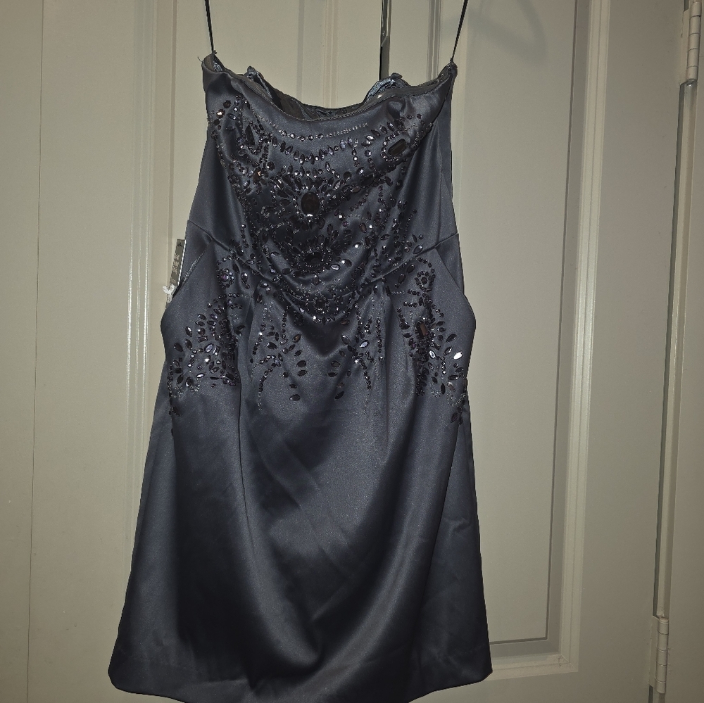 Express Black Sequin Embellished Dress